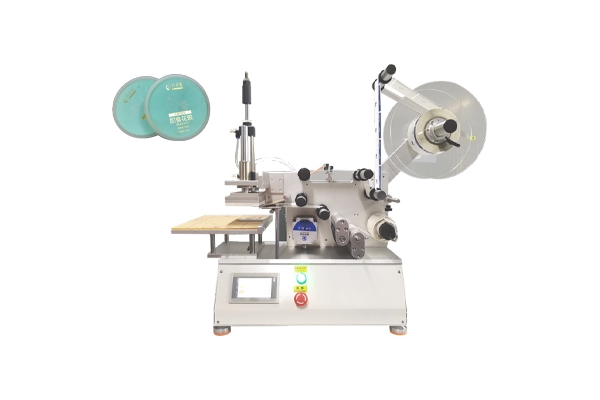 即食桃膠半自動平面貼標機